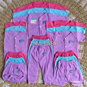 Paket 18 PCS / 9 Stel Baju Bayi 0-3 Bulan Paket Lahiran Setelan Baju Bayi Celana Baby - DM Baby