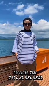 Blouse Wanita Terbaru Jumbo Nikita Salur Blus Bahan Kaos Katun Combed Mix Cvc Baju Atasan Kekinian
