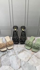 Sandal Ribbon Full Diamond Fashion Korea SG4661
