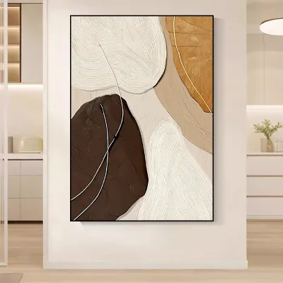 Creamy Orange Abstract Texture Decorative Wall Decal