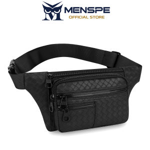 MENSPE Mens Waist Bag Fashion Waterproof Sports Chest Bag Travel Business Bags Outdoor Casual Street Cross Body Bag for College Student