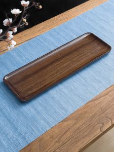 ชาน้ำชาแบบยาว ชามาเฟียร์ ไม้แกะสลักไม้ดำ ชามาเฟียร์ ไม้เต็มต้น สไตล์เรียบง่าย สำหรับห้องน้ำชาในร่ม