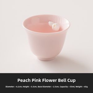 JISU | Handmade Flower Ceramic Tea Cup for Women
