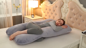 U Shape Pregnancy Pillow Maternity Pillow for Sleeping Crystal Velvet Belly Support with Core