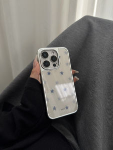 เคสโทรศัพท์ EshuRohe รุ่นใหม่สไตล์เกาหลี ขอบเงิน กระจกเงา ป้องกันการตกหล่น ดีไซน์เรียบง่าย สไตล์เรียบง่าย สำหรับ Apple iPhone