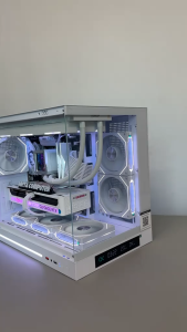 Case Xigmatek Cloud M DGT | Đen / Trắng - Dãy LED ARGB Màn hình Digital