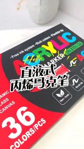 24/60 Colors Acrylic Paint Markers Brush Tip Water Based Acrylic Markers with Automatic Ink Control System Waterproof Acrylic Paint Pens for Rock Painting Wood Fabric Egg Christmas Gift