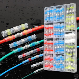 Boxed Solder Seal Wire Connectors Kit Heat Shrink Butt Terminals Waterproof Insulated Electrical Wire Splice Connector