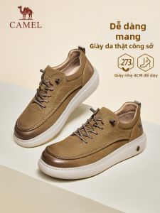 CAMEL | Giày Da Tăng Chiều Cao Đế Dày Phong Cách Retro
