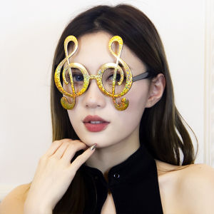 Music Festival Party Funny Note Glasses Bar Atmosphere Dance Costume Props Photography Accessories Glasses for Festivals