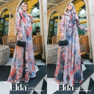 (2o1) OMEIRO ELDA 67  Baju Dress Gamis Syari Muslimah Elda Series Vol.7 By Omeiro. Nazra Sha