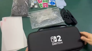 For Nintendo Switch 213 in 1 Travel Carrying Case Kit with Screen ProtectorClear ShellBlue Red Silicone Cover for Joycons4 Thumb Grip Caps