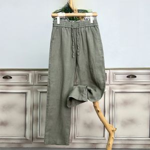 Penguindance | Quần Dài Mỏng Thoáng Mát Mùa Hè Chất Liệu Vải Linen Cao Cấp