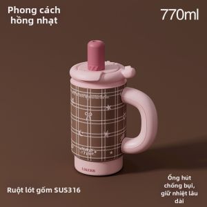 LIKE BB | Cốc Hút Dây Đôi Cách Nhiệt Dung Lượng Lớn