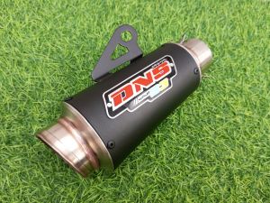 SILINCER KNALPOT RACING ORIGINAL DNS 33 PRO SHORT 18cm STAINLESS BLACK COATING 50mm DRAG ROADRACE KOMPETISI