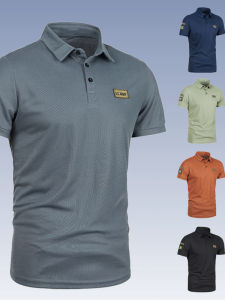 Slim Fit Short Sleeve Shirt Casual Stitching Lapel Fashion Urban Style Youth Sports Regular Thickness Pure Color European Simplicity