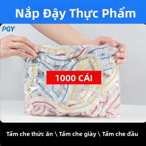 Bao Bọc Thực Phẩm Dùng Một Lần Màu Trắng - 1000/500/100 Cái Chất Liệu PE Cấp Thực Phẩm Túi Bảo Quản Thực Phẩm Tươi Cho Bát Đĩa Nhà Bếp