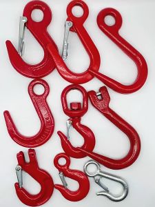 Ring Eye Hooks High Strength Large Opening Cargo Hook Steel Rope Trailer Lifting Hoisting Equipment