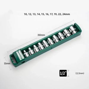 Bộ Đầu Vặn Lục Giác Cho Cờ Lê Ratchet Kèm Giá Đỡ 1/4 3/8 1/2 Đầu Vặn Ngắn Dài Sâu Bộ Dụng Cụ Cờ Lê Ratchet
