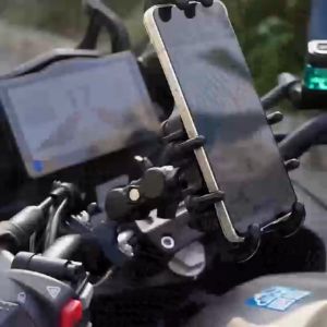 Bicycle Motorcycle Cell Phone Holder with Dual Vibration Damping 4.7-7.1 Inches cell Phones Suitable Bike Phone Mount