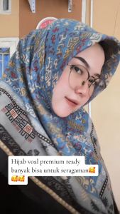 HIJAB/JILBAB TERLARIS SEGI EMPAT KATUN VOAL PREMIUM TERBARU 2022 / HIJAB DENAY MOTIF / HIJAB UMAMA