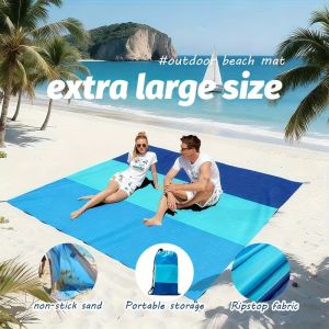 200*210cm Waterproof Beach Mat Sandproof Beach Blanket Portable Lightweight Picnic Blanket Camping Mat For Travel Hiking Sports