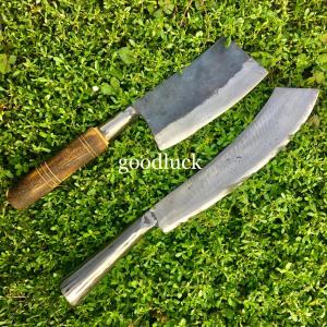 PAKET HEMAT 2 PISAU/PROMO PISAU DAGING/PISAU DAN GOLOK/PISAU GOLOK SERBAGUNA/BAHAN BAJA BERKUALITAS