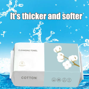 100PCS Natural Disposable Face Towel Travel Facial Cleansing Wet And Dry Makeup Remover Pearl Cotton Soft Makeup Nonwoven Towel