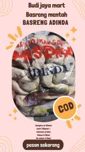 Basreng adinda mentah di kemas secara vakum.