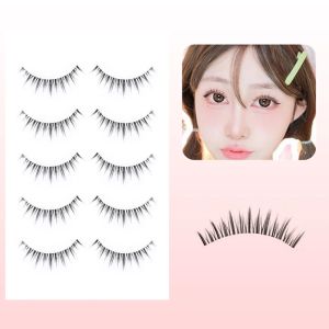 5 Pairs Mange False Eyelashes Natural Cross Comic Eye Lash Extension Cosmetics Reusable Korean Eye Makeups for girls