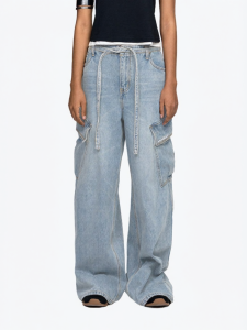 ANN ANDELMAN | Multiple Pockets Rugged Denim Jeans