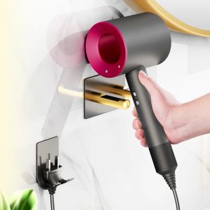 Onetwone Hair Dryer Holder SetWall Mounted Rack Hair Dryer Holder for Supersonic Hair Dryers Storage Rack Bathroom Accessoriess