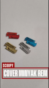EMBLEM COVER MINYAK REM SCOOPY AKRILIK MIRROR SUDAH SAMA PEREKAT