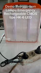 Lampu Emergency Portable Rechargeable CMOS Model HK 6 LED