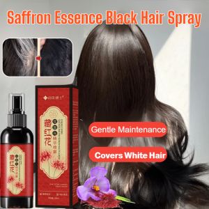 Saffron Essence & Herbal Black Hair Spray: A Solution for Covering Grey Hair & Promoting Hair Growth