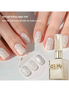 Sơn Gel Móng Tay Màu Trắng Ngọc Trai 10ml Xuân Hè Phổ Biến Làm Trắng Phong Cách Người Nổi Tiếng Mới 2025 Keo Dán Móng XEIJAYI