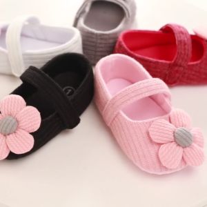 Fashion Flower Girl Baby Princess Shoes Elegant Bow Mary Jane Shoes Non Slip Soft Sole Baby Walking Shoes Birthday Party Shoes