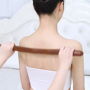 [SG Ready Stock] Massage Stick Body Gua Sha Tool for Back Shoulder Neck Wais Wooden Scraping Massager Care Upgrade Beads Slimming Fatigue