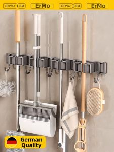 ERMO | Bathroom Wall Mounted No-drill Towel Mop Holder