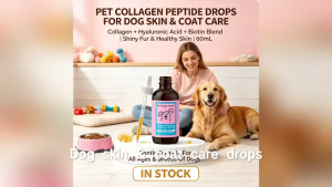 Dog Skin & Coat Support Drops Collagen Peptide Biotin Blend 60mL | Shiny Fur Healthy Skin Gentle Formula All Ages Breeds | In Stock