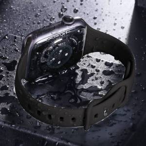 บางสายนาฬิกาสำหรับ Apple Watch band 44 มม.40 มม.38 มม.42 มม.49 มม.สีซิลิโคน iWatch Series 6 SE 5 4 3 7 8 9 45 มม.41 มม