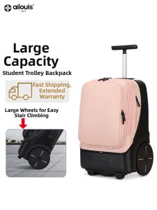 ailouis | Waterproof Stair-climbable Large Capacity Schoolbag Luggage Bag