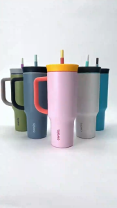 Owala FreeSip Stainless steel Water Bottle with Locking Push Button Lid 40oz