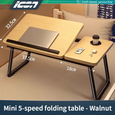 ICON Lifting Rotary Bedside Table 0-90° Folding 360° Rotation 30CM Height Adjustment with Wheels Space Saving Free Shipping Compact Bed Laptop Table