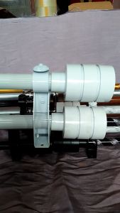 Double Pipa FullSet Batang  Ulir dan Garis Tabung Polos Besi Tiang Gorden Tirai Pintu Jendela