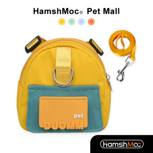 HamshMoc Durable Dog Harness And Leash Set Adjustable Pet Chest Strap Soft Leash With Large Capacity Backpack For Dogs Walking Outdoor