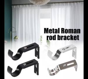 Curtain Rod Holder Portable Single Rod Bracket For WallCurtain Rod Bracket Curtain Rod Support Hanger For 1inch Curtain Rod