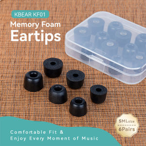 KBEAR KF01 Memory Foam Eartips Comfortable Fit & Enjoy Every Moment of Music Noise Isolation Enhanced Music Experience