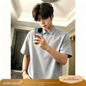 OUMULONG | Quick-drying Half Zip Cool Ice Silk T-shirt