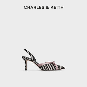 Charles & Keith | Pointed Bow Detailed Covered Heels Sandals